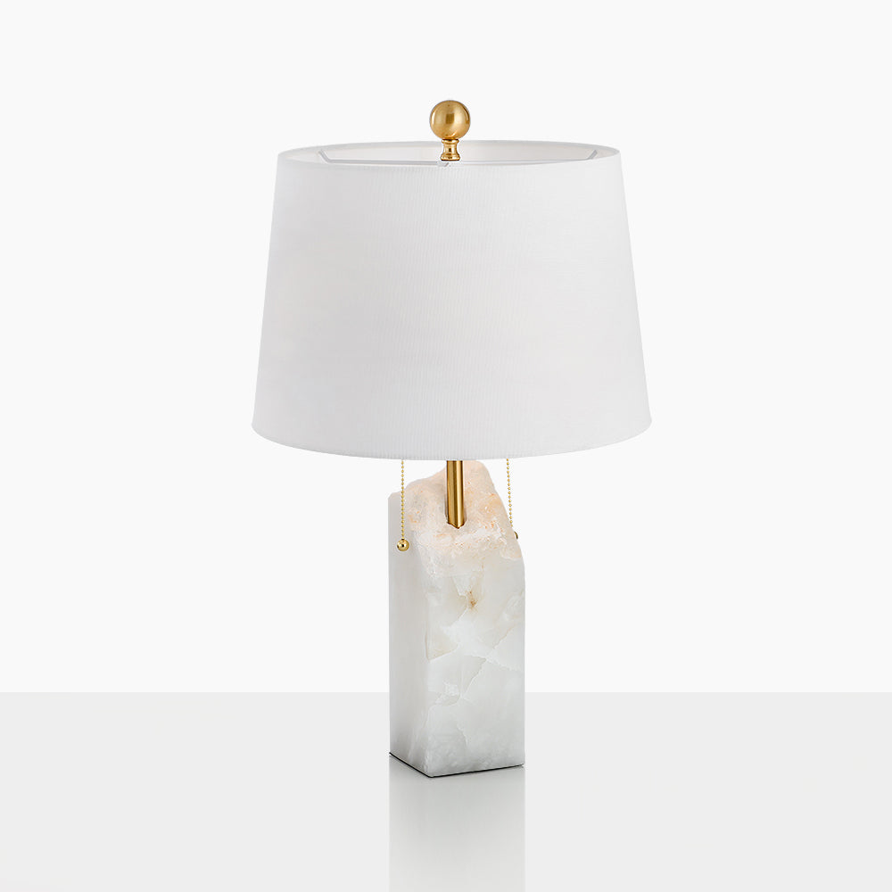 Bordslampa i rå alabaster | Souliia