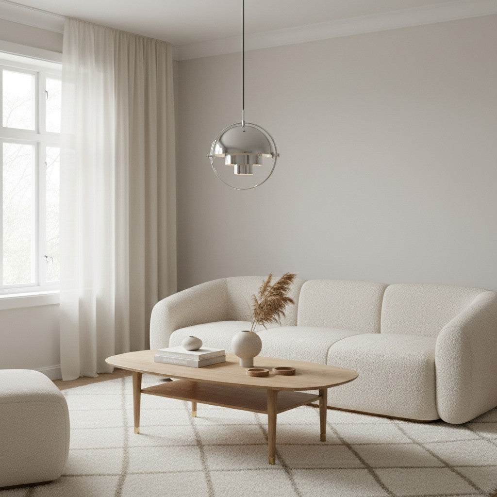 Multiva Sculptural Pendant Light – Adjustable Chandelier in Danish Modern Style for Dining Areas N18 | Souliia