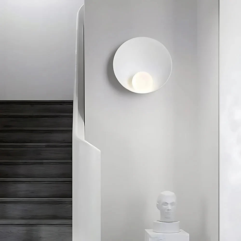 Serenity Modern Resin Japandi Metal Wall Lamp | Souliia