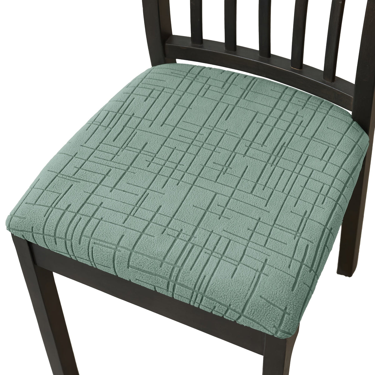 Crossfit Elastic Dining Chair Covers — Cross-Textured Stretch Fabric, Secure Fit
