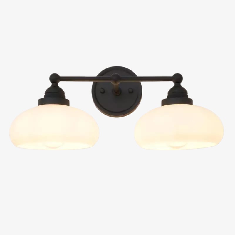 Velora Vintage Industrial Wall Sconce with Glass Shade for Hallway and Entryway | Souliia
