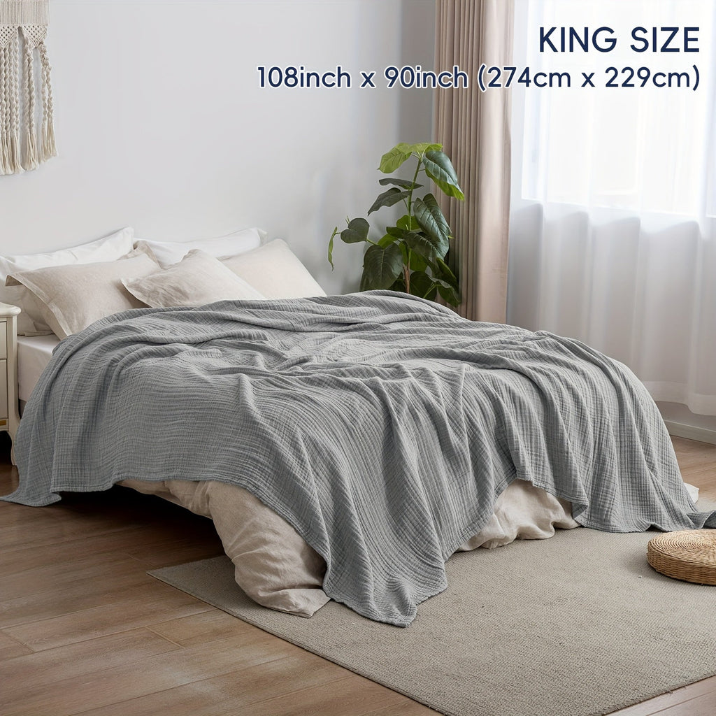 Cloudsoft Four-Layer Cotton Blanket — Soft, Breathable Weave