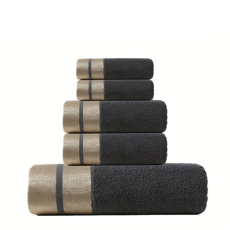 Goldenweave 5-Piece Plush 100% Cotton Towel Set
