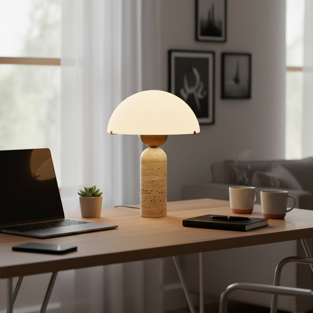 Peono Alabaster Table Lamp | Souliia