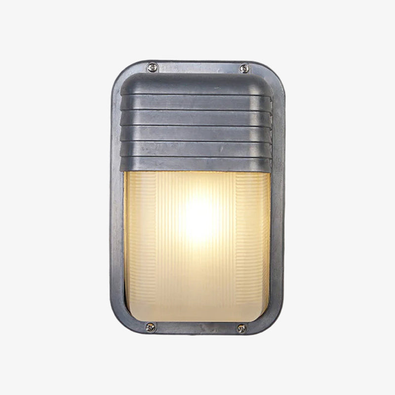 Morvane Geometric Aluminum Wall Sconce - Industrial Outdoor Lighting for Entryway | Souliia