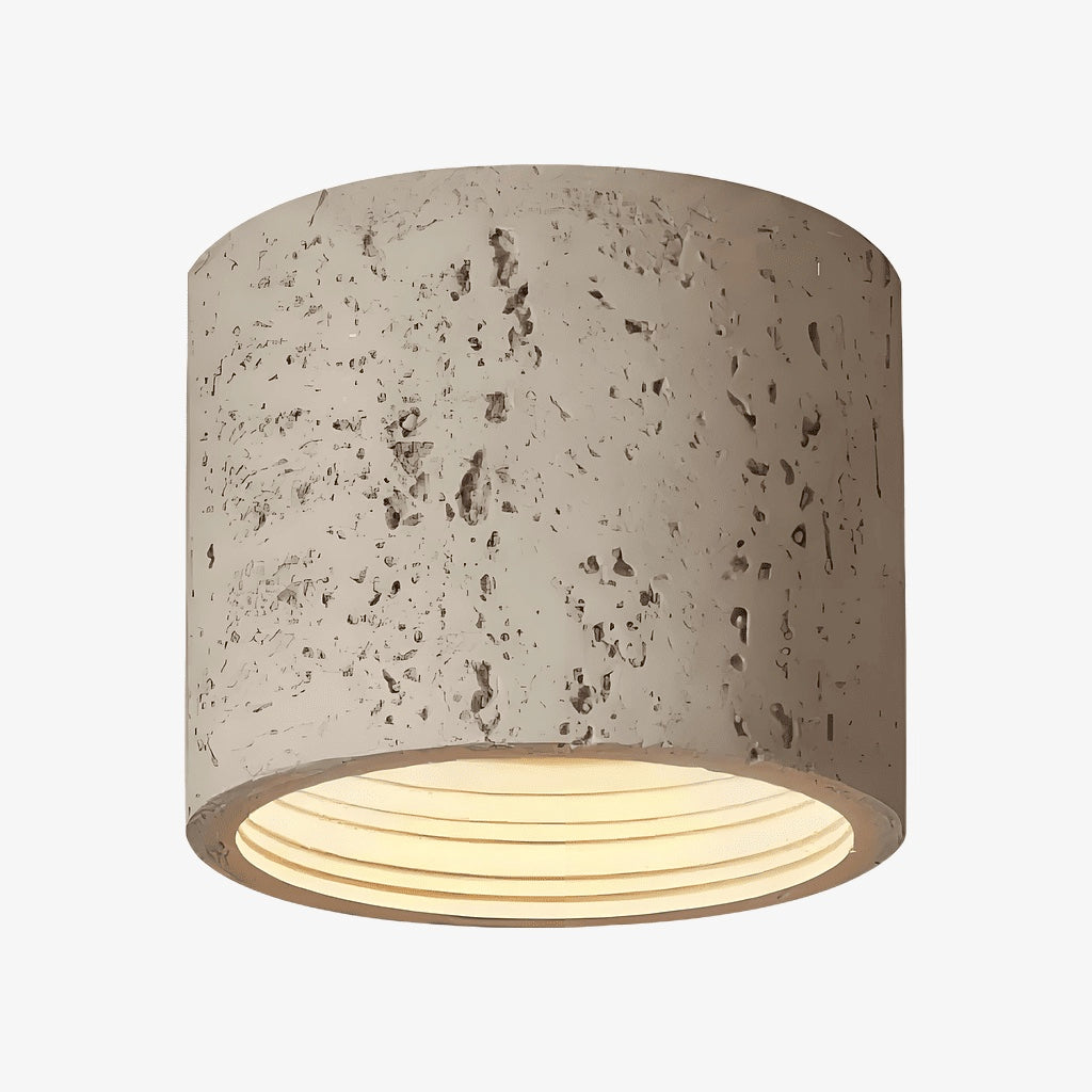 Sabiara Wabi-Sabi Cylindrical Ceiling Lamp - Soft Diffused Ceiling Fixture for Bedrooms and Living Rooms | Souliia