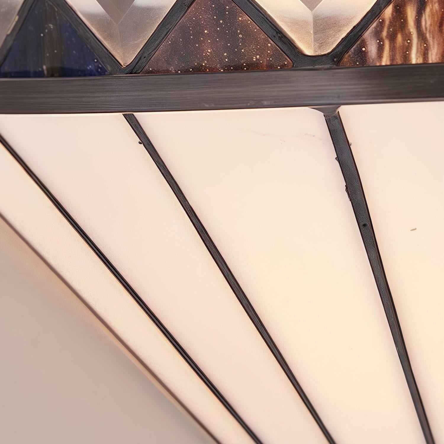 TF Geometrische Rhombus-Wandleuchte - Moderne Metall- und Glasleuchte für Flur und Schlafzimmer | Souliia