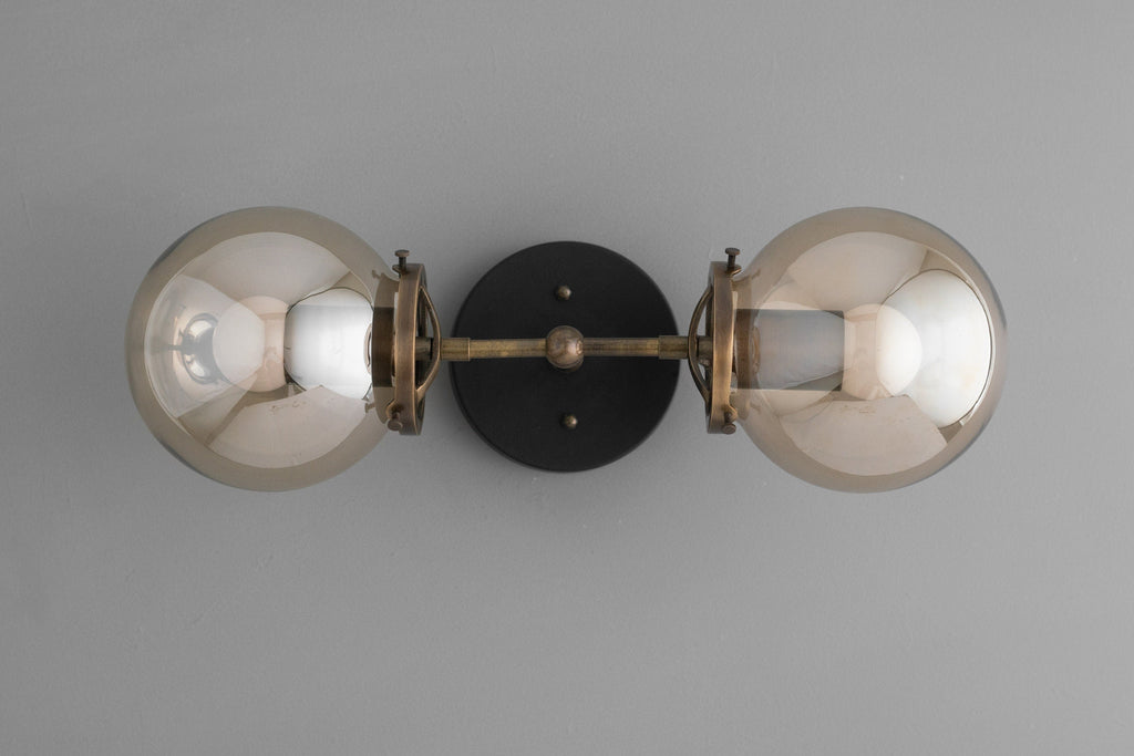 Lumio Globe Clear Glass – Modern Industrial Bathroom Vanity Light | Souliia