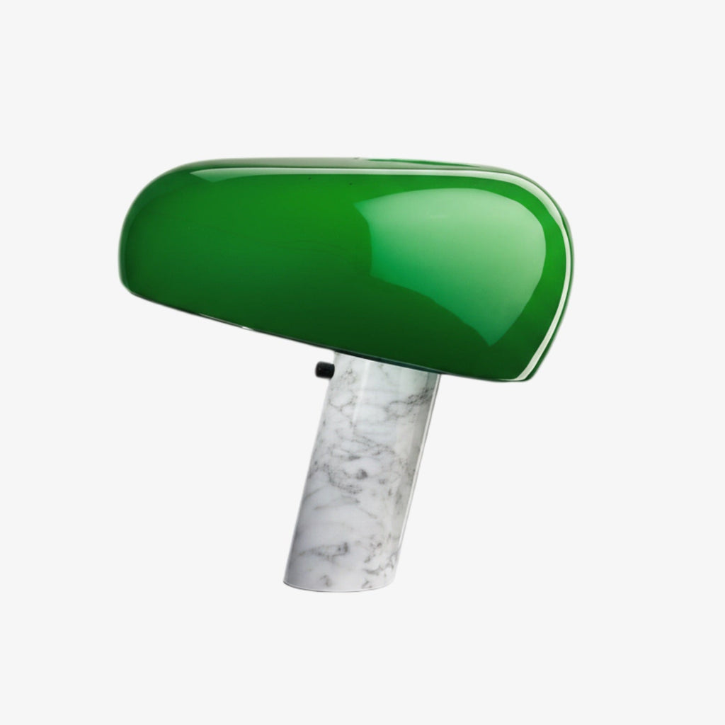 Slantia Amusing Ploy Table Lamp - Glass Shade and Marble Base Design for Living Room or Bedroom N45 | Souliia