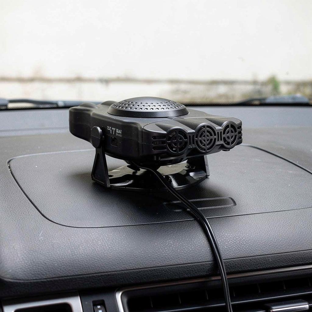 Kannettava autonlämmitin huurteen- ja sumunpoistotoiminnolla