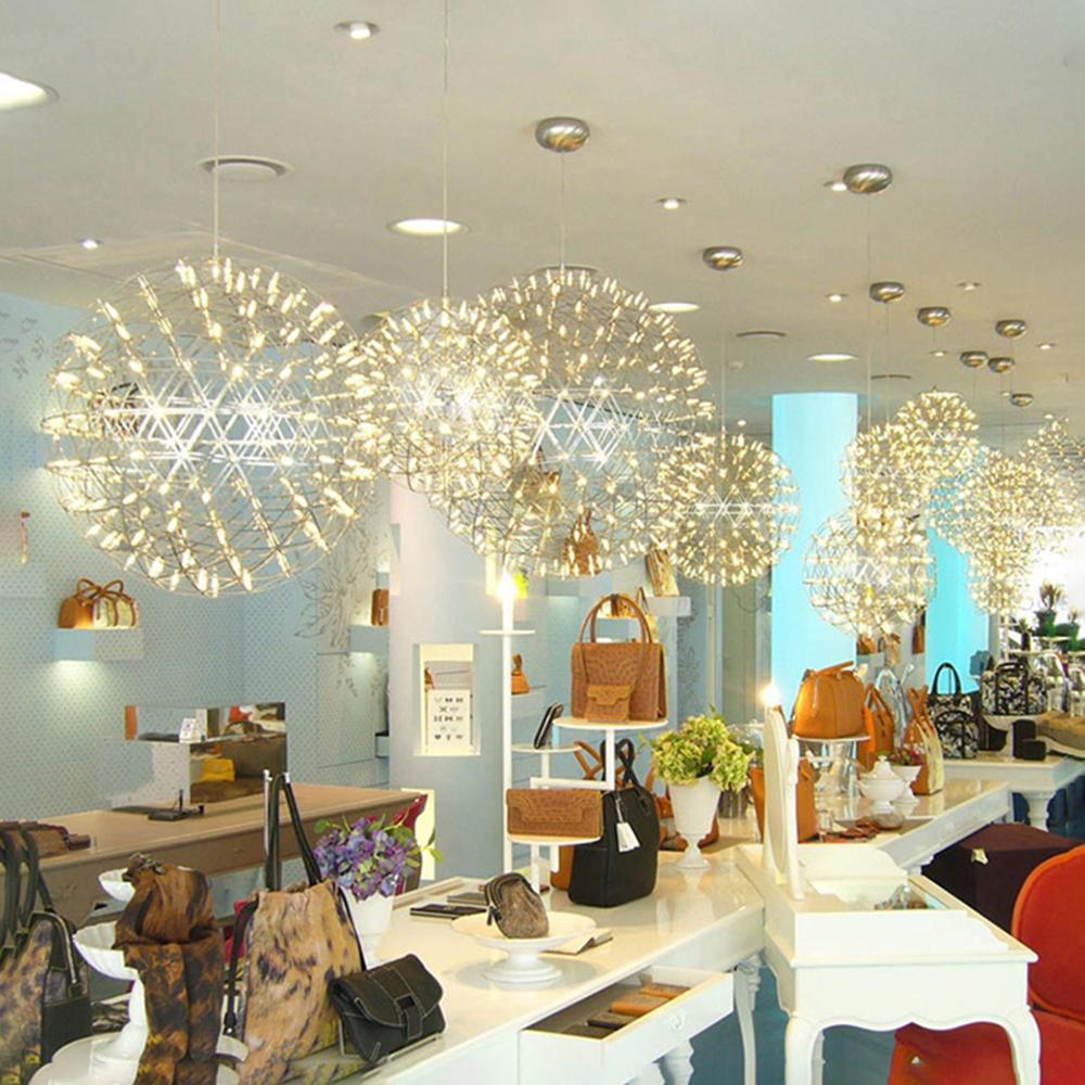 Silver Spark Ball Pendant Light | Souliia