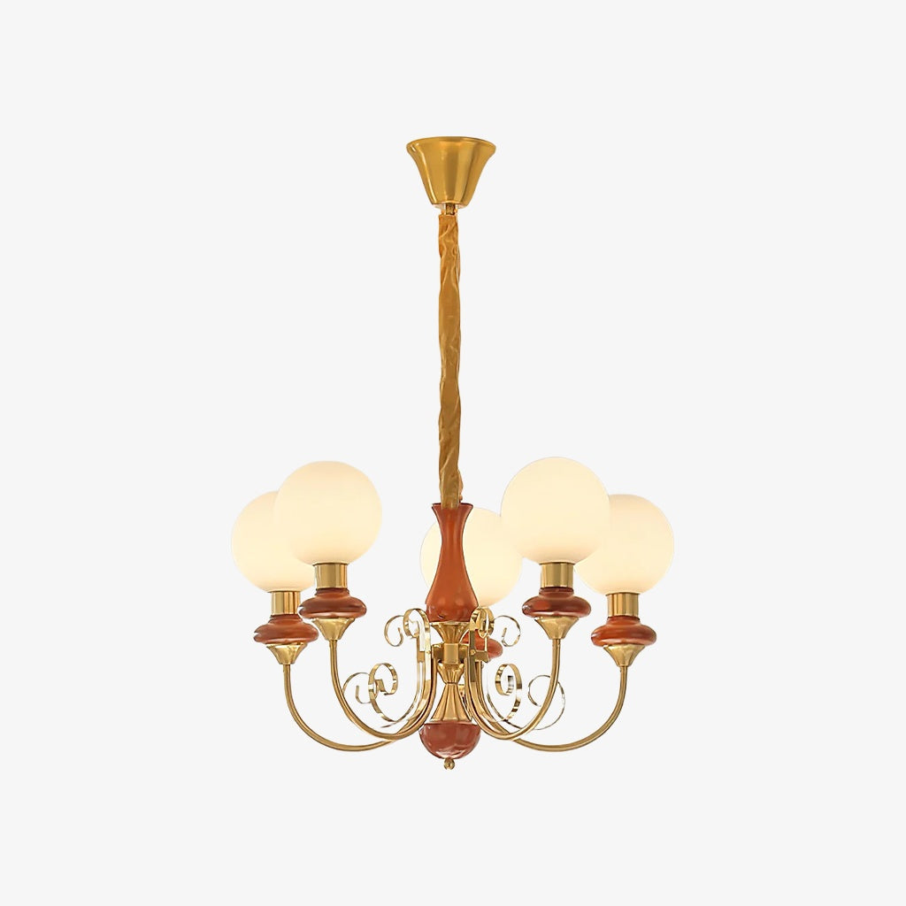 Radiara Modern Luxury Stone Sphere Chandelier Sculptural Layered Design for Living Room and Foyer | Souliia