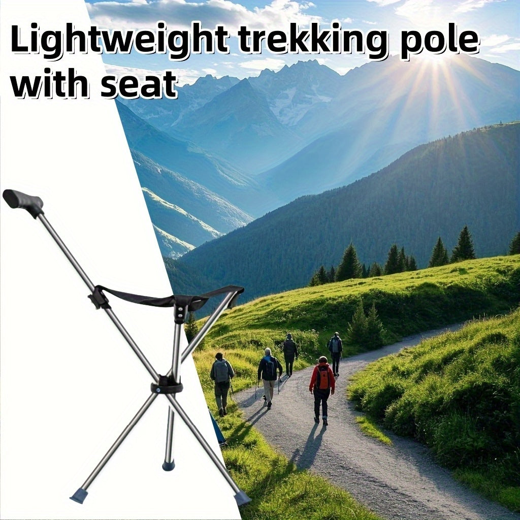 Walking Cane with Seat - 2-in-1 Design - Souliia