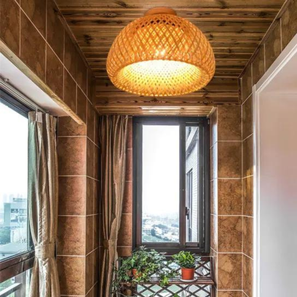 The Luminous Refuge Bamboo Ceiling Light | Souliia