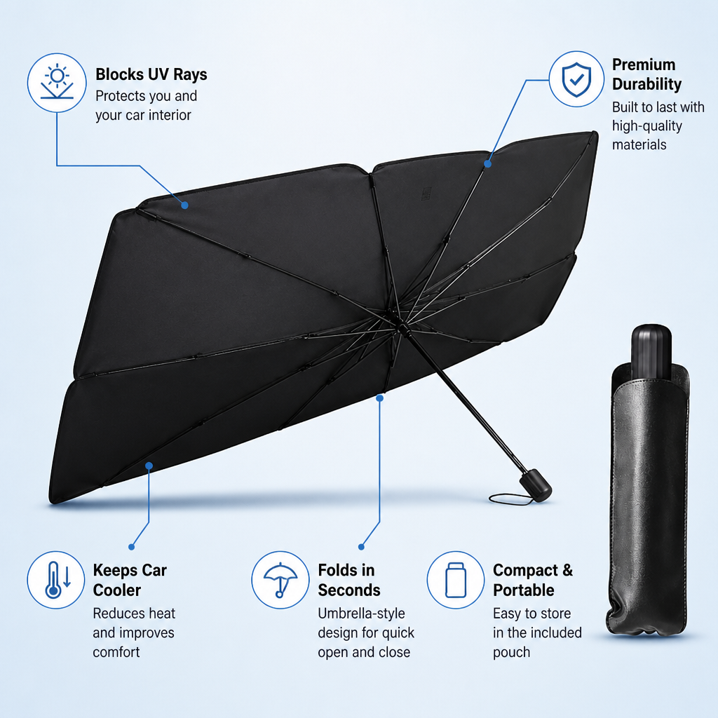 ShadeShield — Step Into Instant Coolness and Save Your Car from Sun Damage - Souliia
