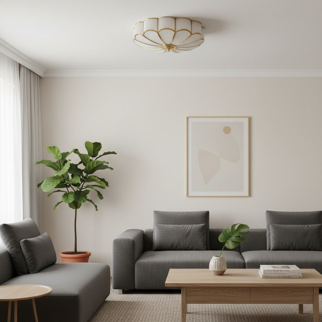 Silunavo Moderne Deckenlampe mit floraler Designinspiration für Wohnzimmer-Statement | Souliia