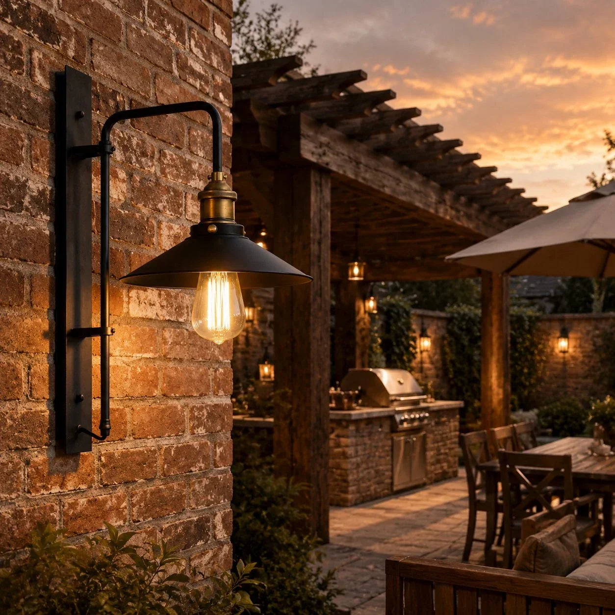 Solenvo Dark Bronze Outdoor Wall Lamp | Souliia