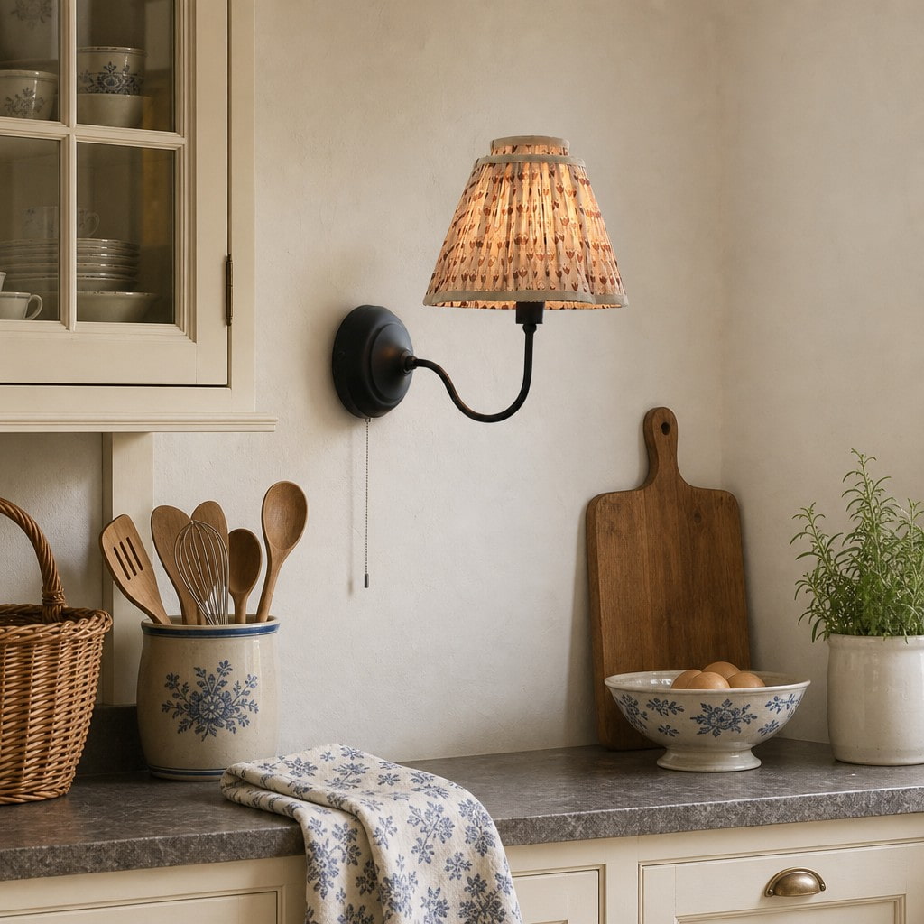 Solmire Contemporary Fabric Wall Sconce Fabric Metal Wall Light for Bedroom and Hallway Study Room | Souliia