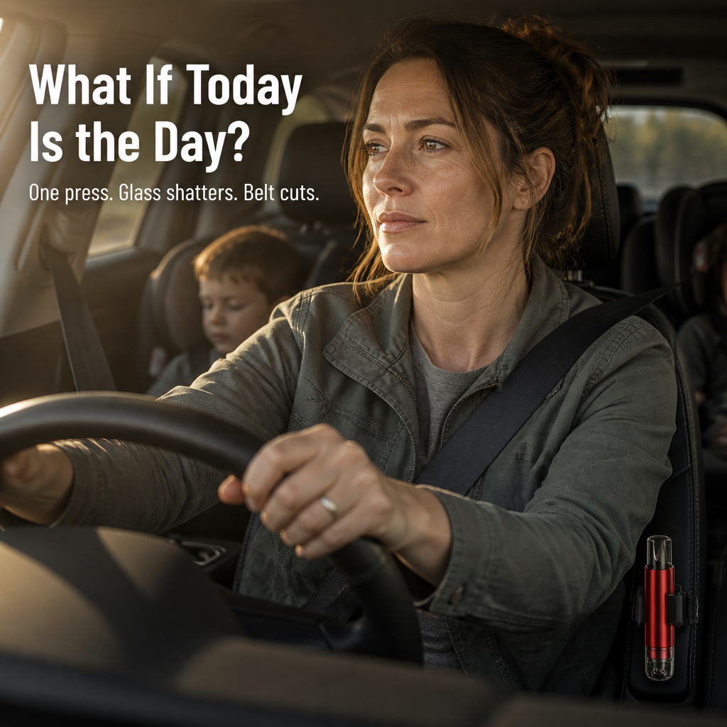 VeroGuard — Press Once to Shatter Glass and Cut Your Seatbelt Free - Souliia