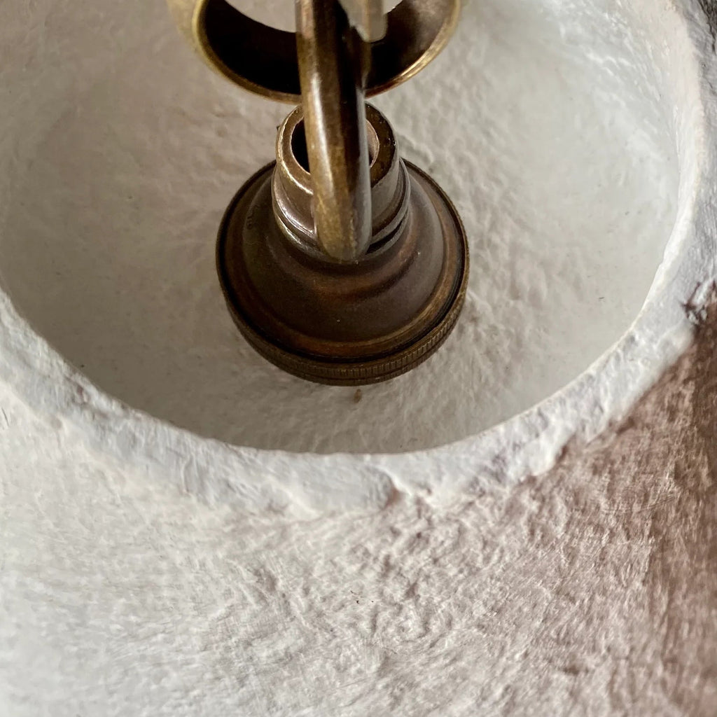 Lampada a sospensione in gesso bianco | Souliia