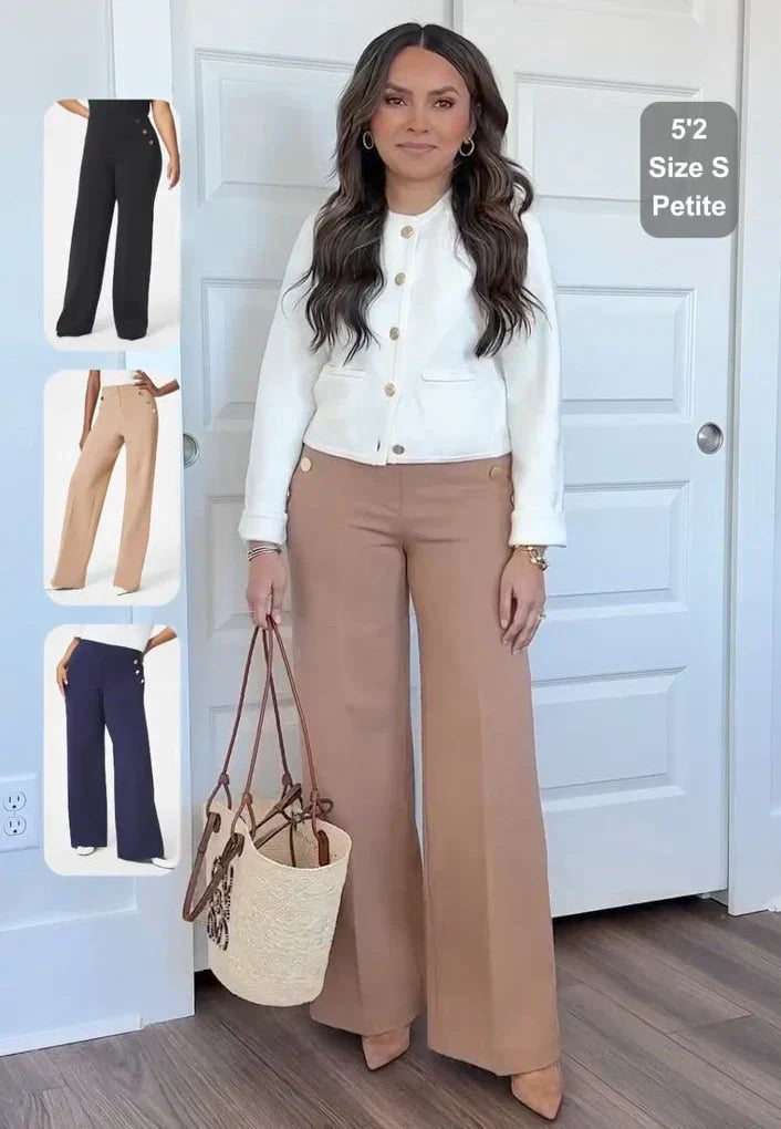 VeloraFlow Wide-Leg Pants — Sculpt Your Shape with All-Day Freedom and Effortless Elegance - Souliia