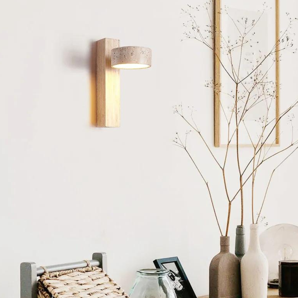 The Shine of the Palace Travertine Wall Light | Souliia