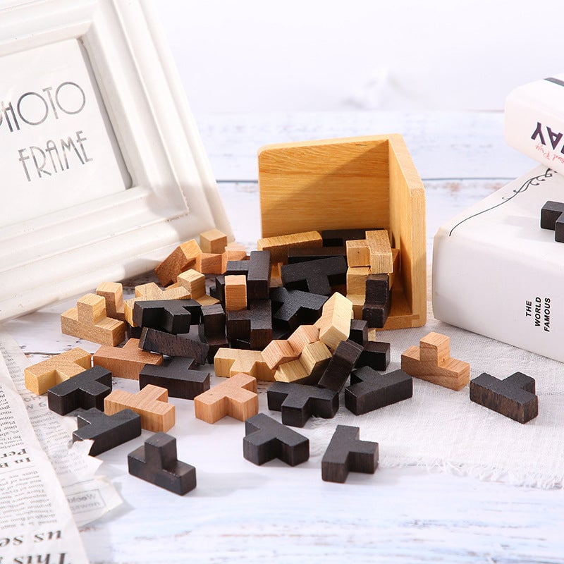 Jeu de puzzle en bois – Aiguisez votre esprit avec des énigmes stimulantes - Souliia