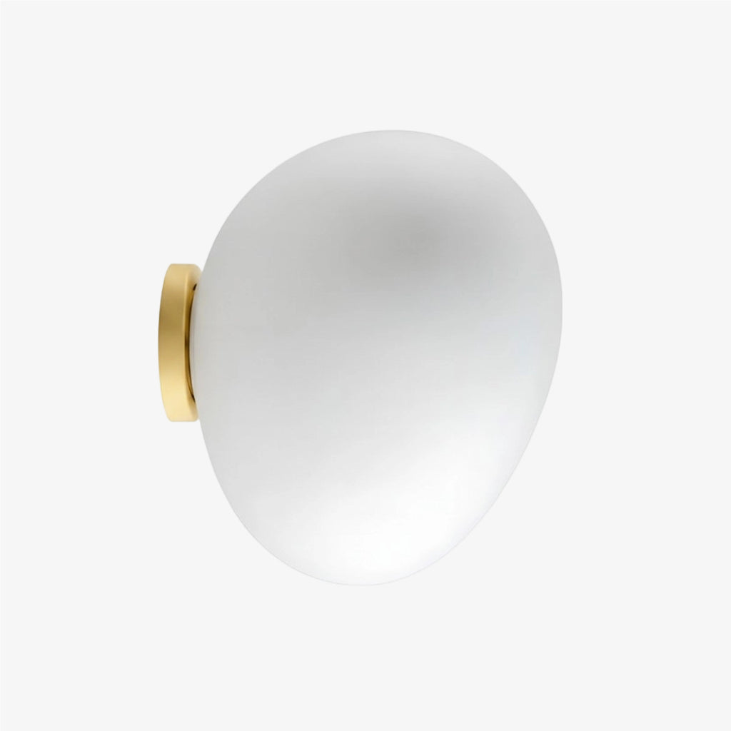 Stonea Organic Pebble Silhouette Wall Ceiling Lamp Contemporary Glass Light for Home N16 | Souliia