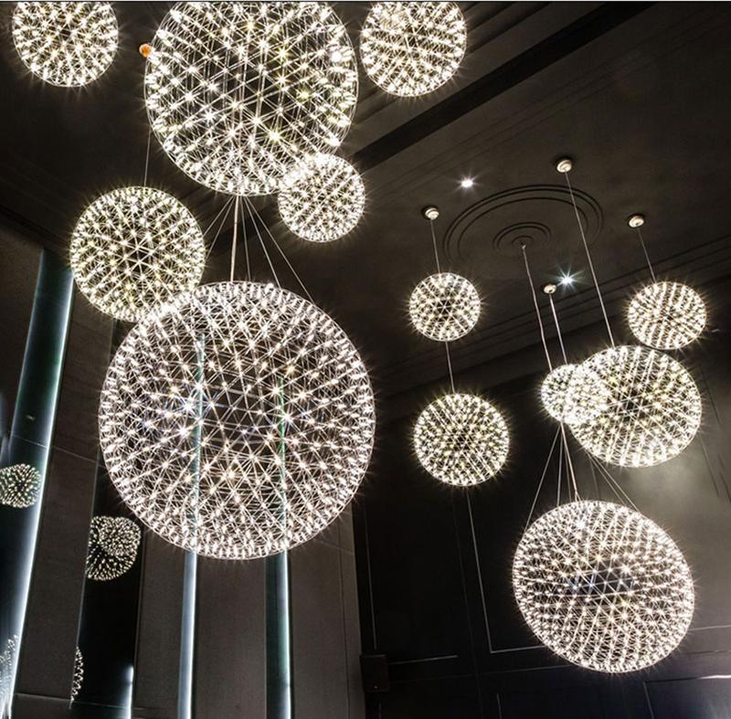 Silver Spark Ball Pendant Light | Souliia