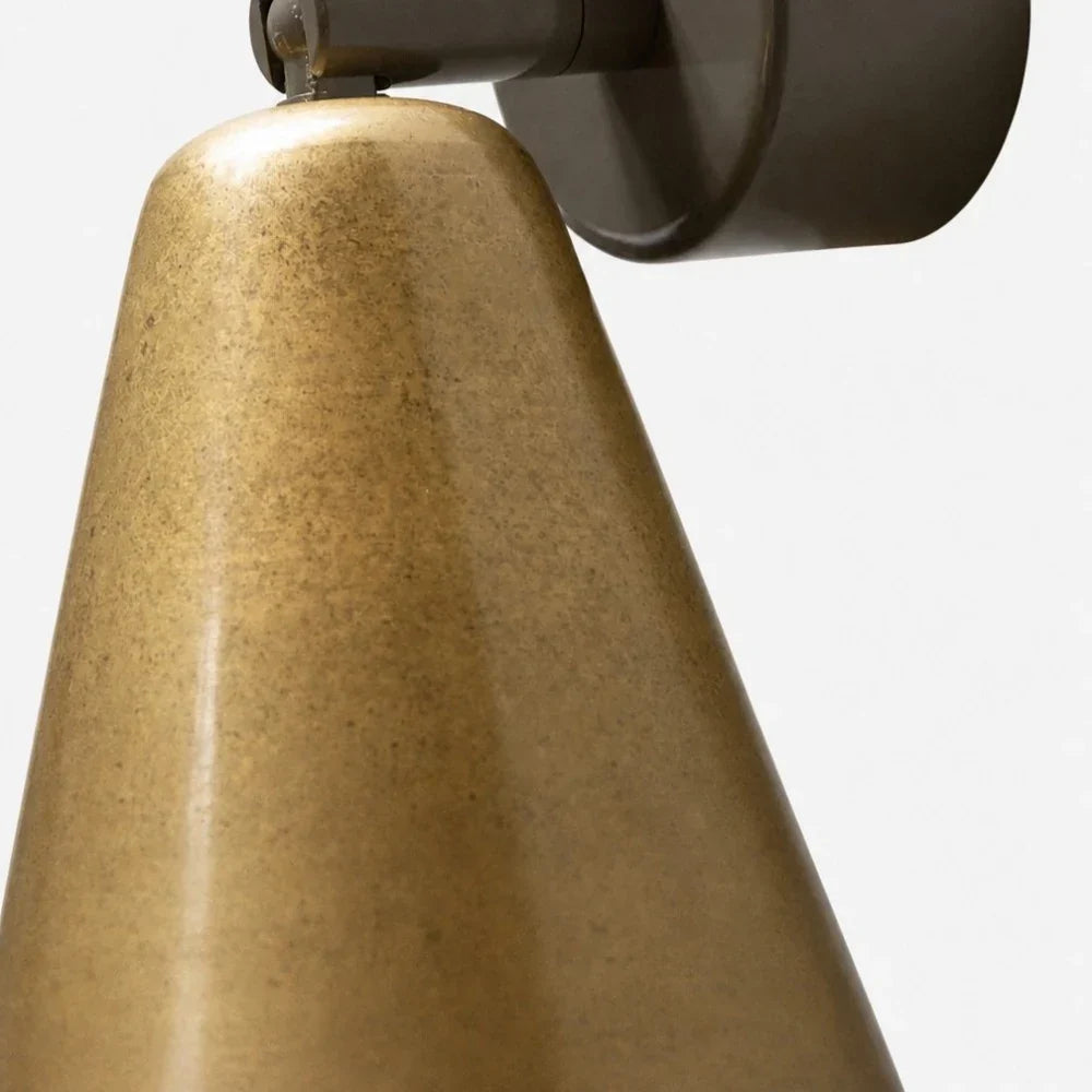 Retro Brass Cone Wall Lamp | Souliia