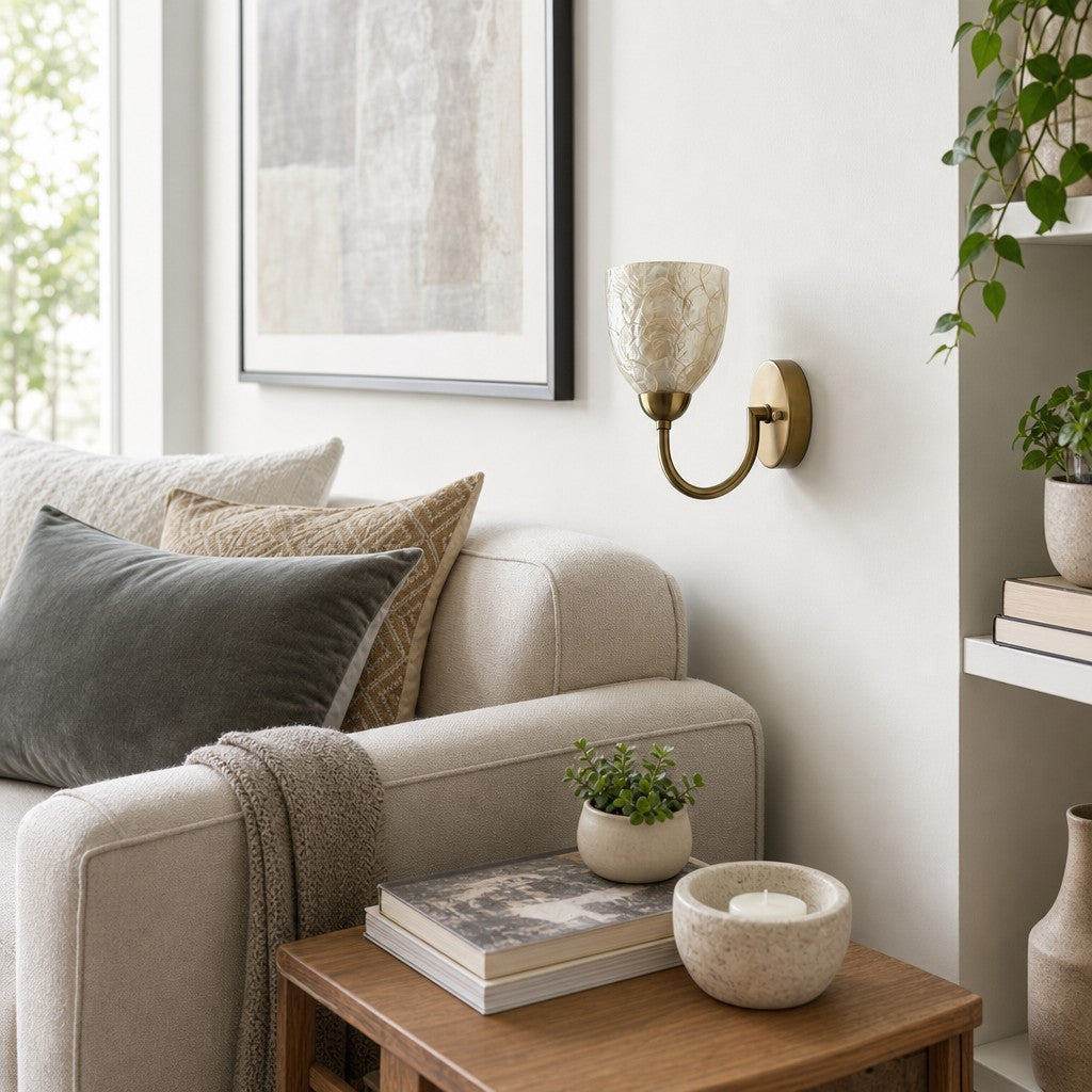 Sculptural Shell Inspired Modern Wall Lamp for Bedside and Living Room | Souliia