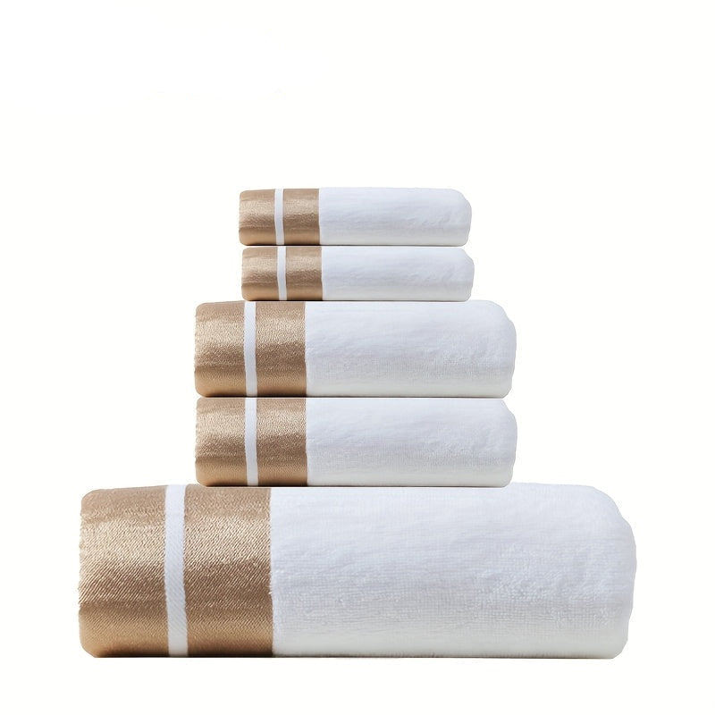 Goldenweave 5-Piece Plush 100% Cotton Towel Set