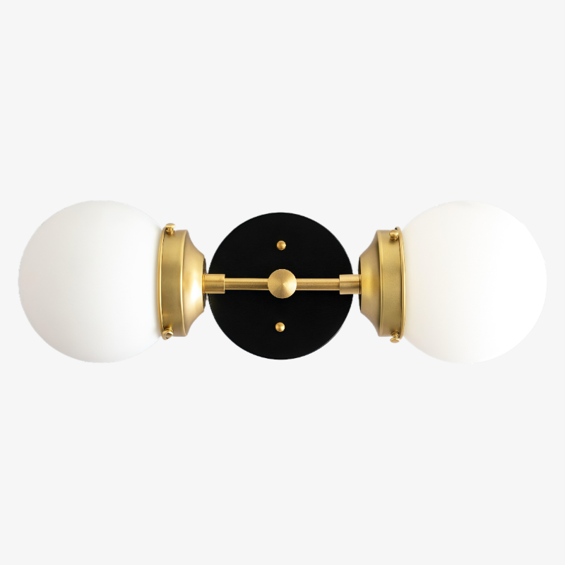 Lumio Globe Modern Geometric Wall Sconce – Elegant Art Deco Vanity Fixture for Powder Room or Hallway | Souliia