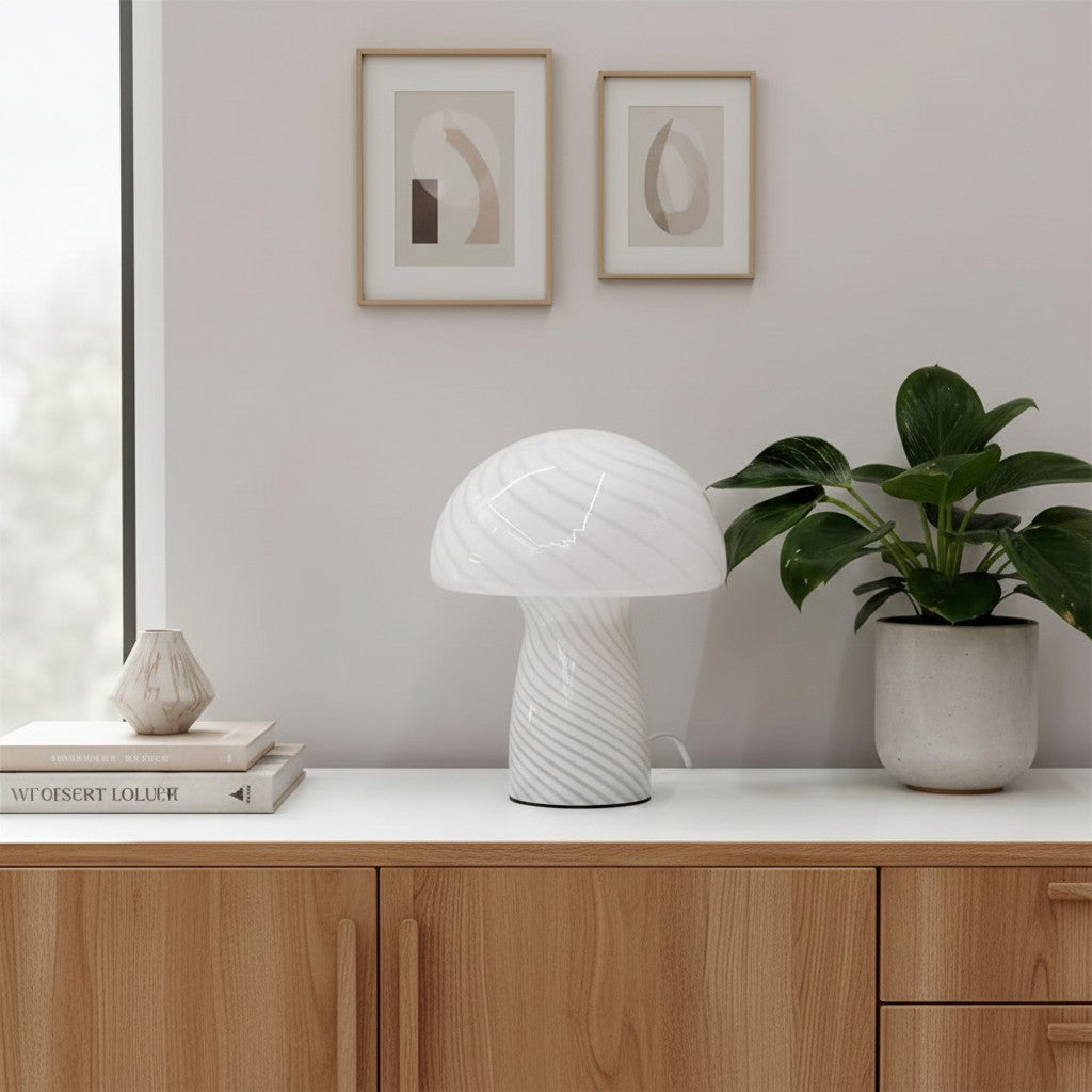 Striglow Pilz Tischlampe – Künstlerische visuelle Textur für Zuhause und Büro | Souliia