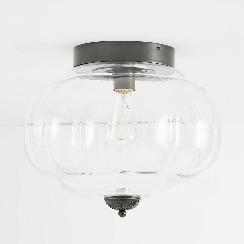 Retro Milk Semi Flush Mount Eloise Ceiling Light | Souliia