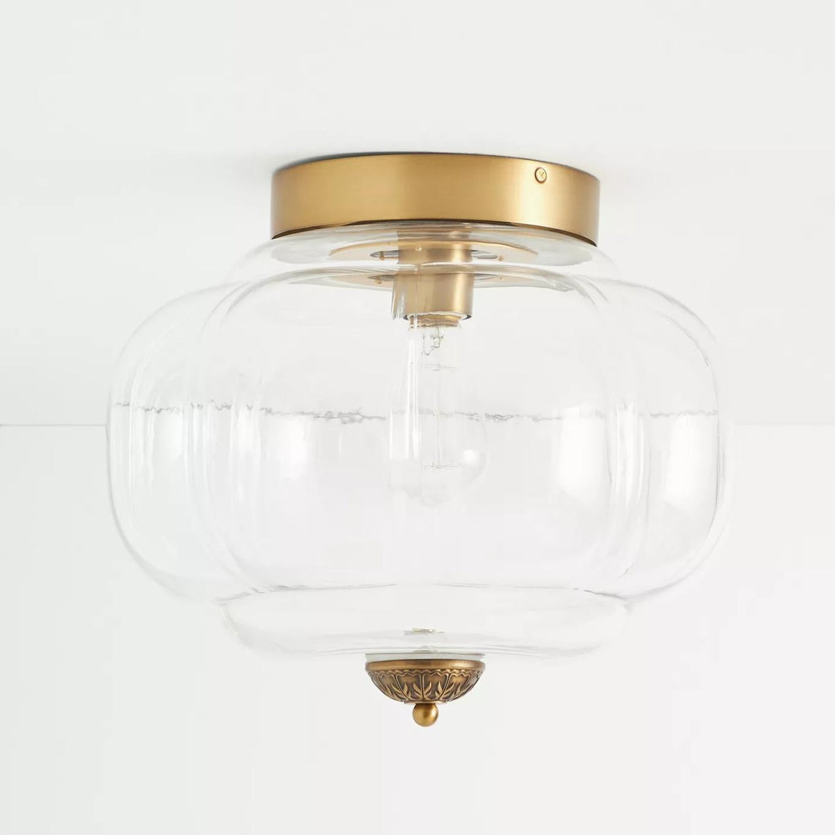 Retro Milk Semi Flush Mount Eloise Ceiling Light | Souliia