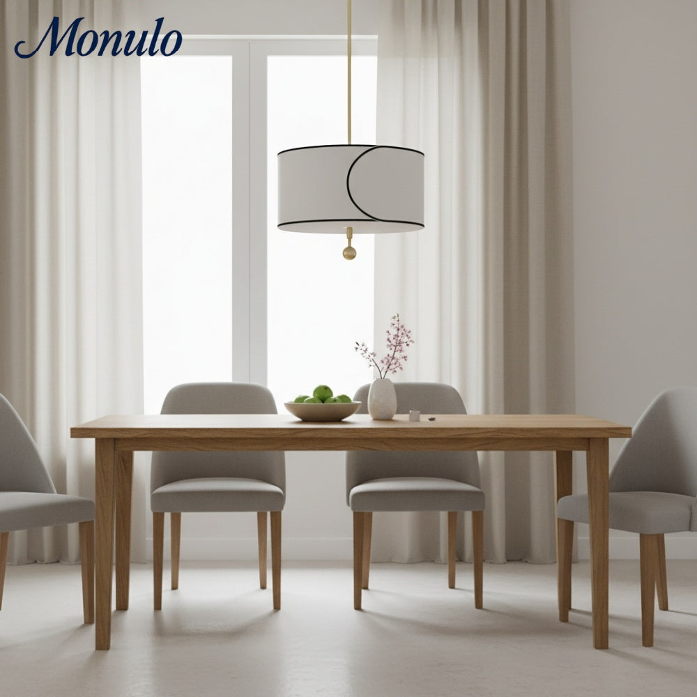 Roven Slim Metal Frame Drum Pendant Classic Transitional Lighting for Living Areas | Souliia
