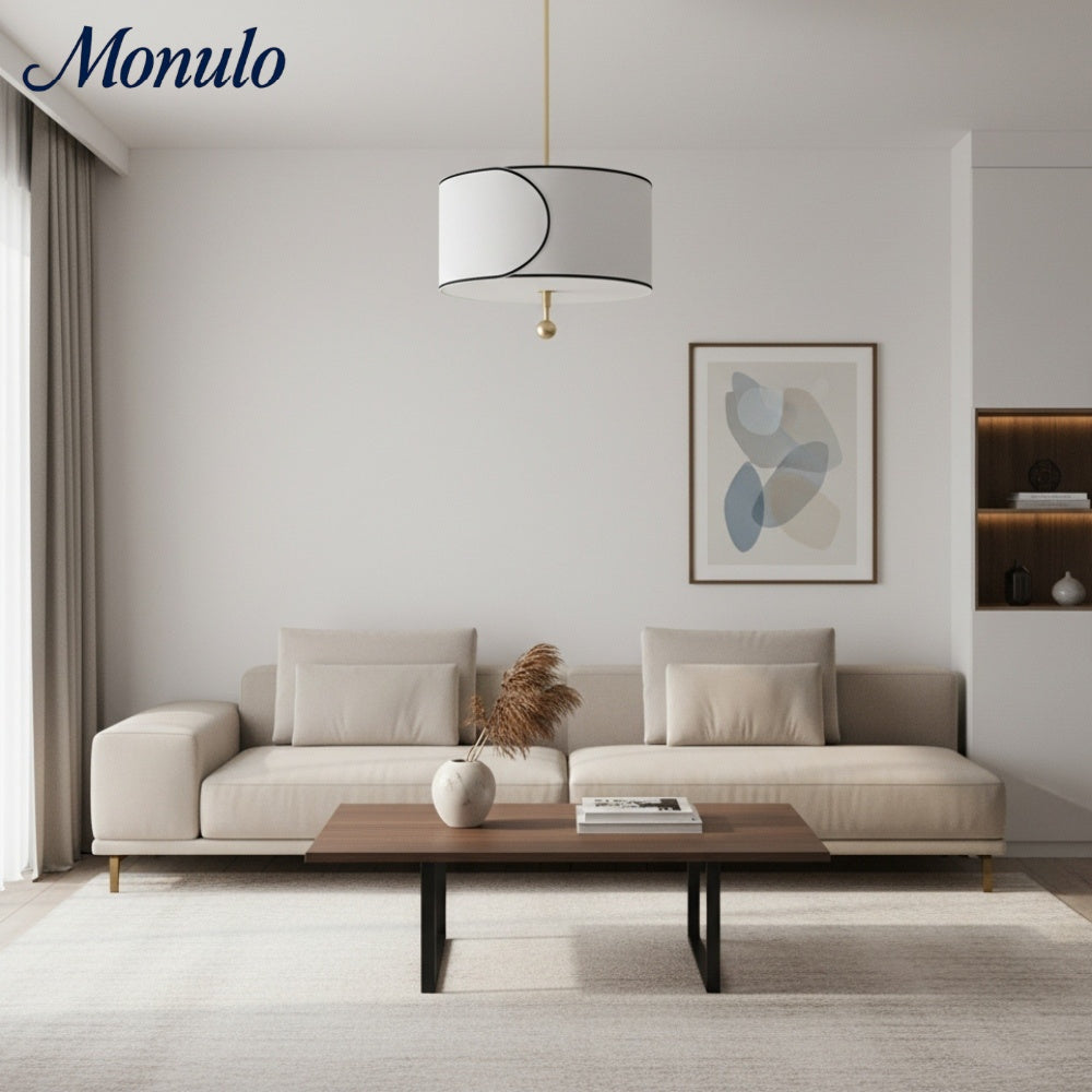 Roven Slim Metal Frame Drum Pendant Classic Transitional Lighting for Living Areas | Souliia