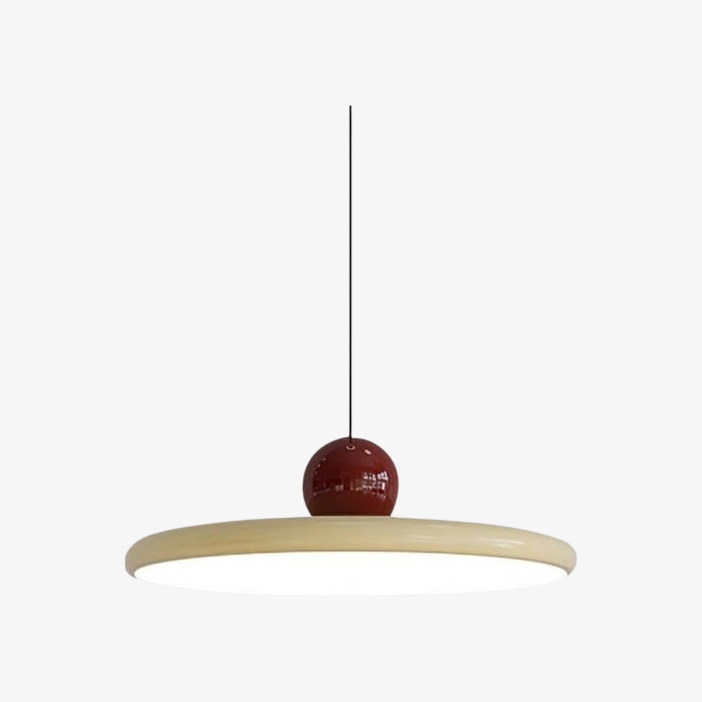 Lampada a sospensione Verdoma con disco e sfera - Lampada a sospensione in stile nordico per isole cucina e sale da pranzo | Souliia
