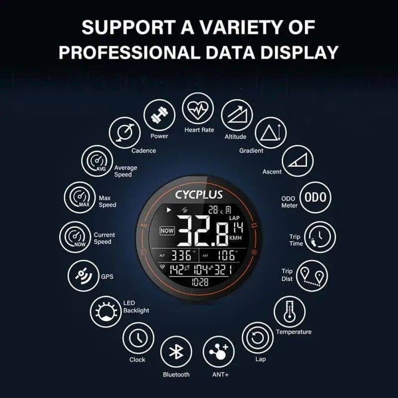Trådlös GPS-cykeldator för cyklar - modell M2 - Souliia