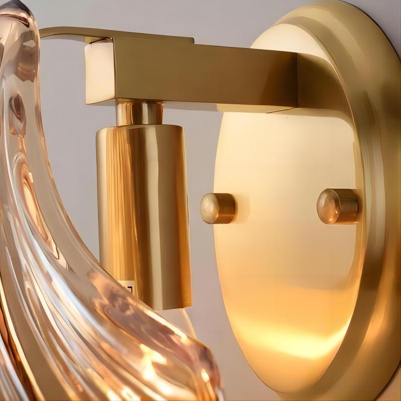 Shellora Stylish Shell Wall Light – Sculptural Glass and Metal Wall Lamp for Home N44 | Souliia