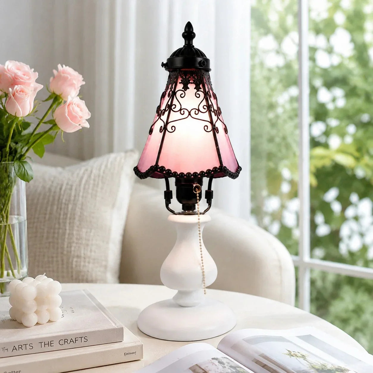 Tiffany-Stil Buntglas Tischleuchte | Souliia