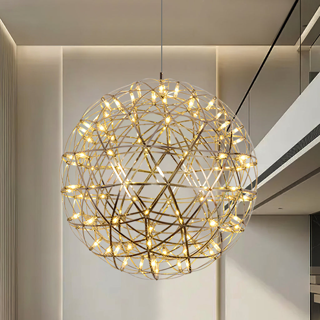 Silver Spark Ball Pendant Light | Souliia