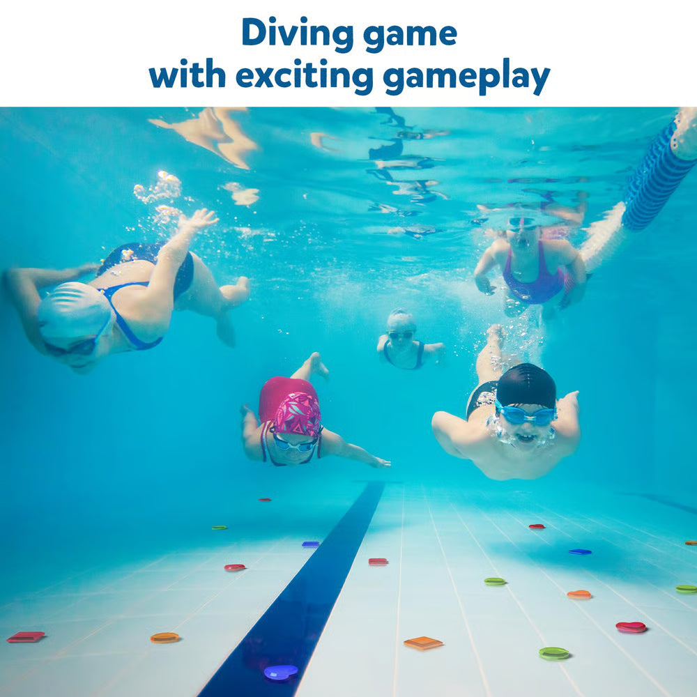 Underwater Pool Treasure Game with Waterproof Gems and Cards - Souliia