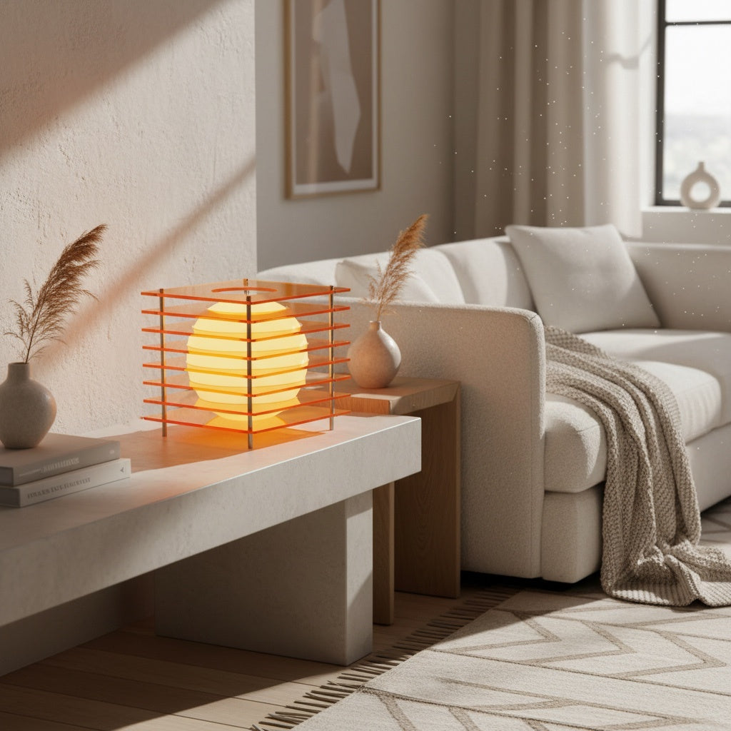 Sunset Afterglow Moderne Serie Geometrisches Kugeldesign - Tischlampe für Wohnzimmer und Bürodekoration | Souliia