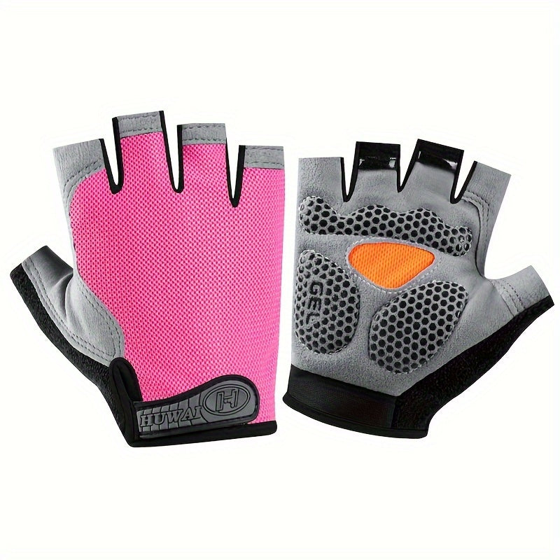 AthletiQ Half-Finger Outdoor Gloves, Universally Sized for Men & Women