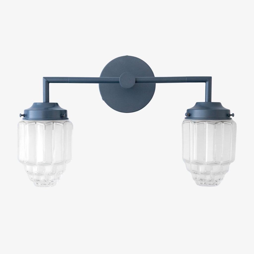 Tierlux Glass Art Deco Vanity Light – Geometric Glass Wall Sconce for Modern Bathrooms | Souliia