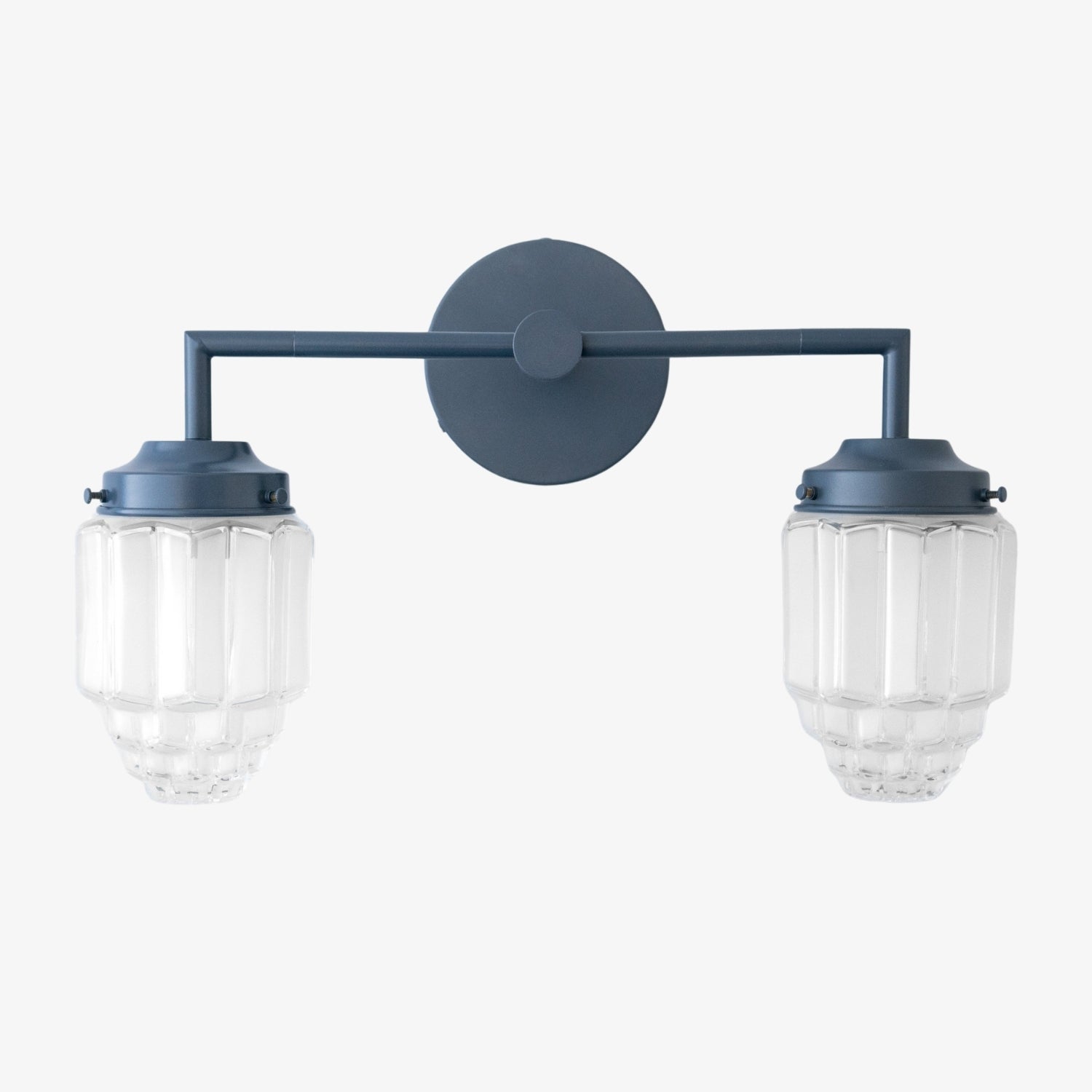Tierlux Glass Art Deco Vanity Light – Geometric Glass Wall Sconce for Modern Bathrooms | Souliia