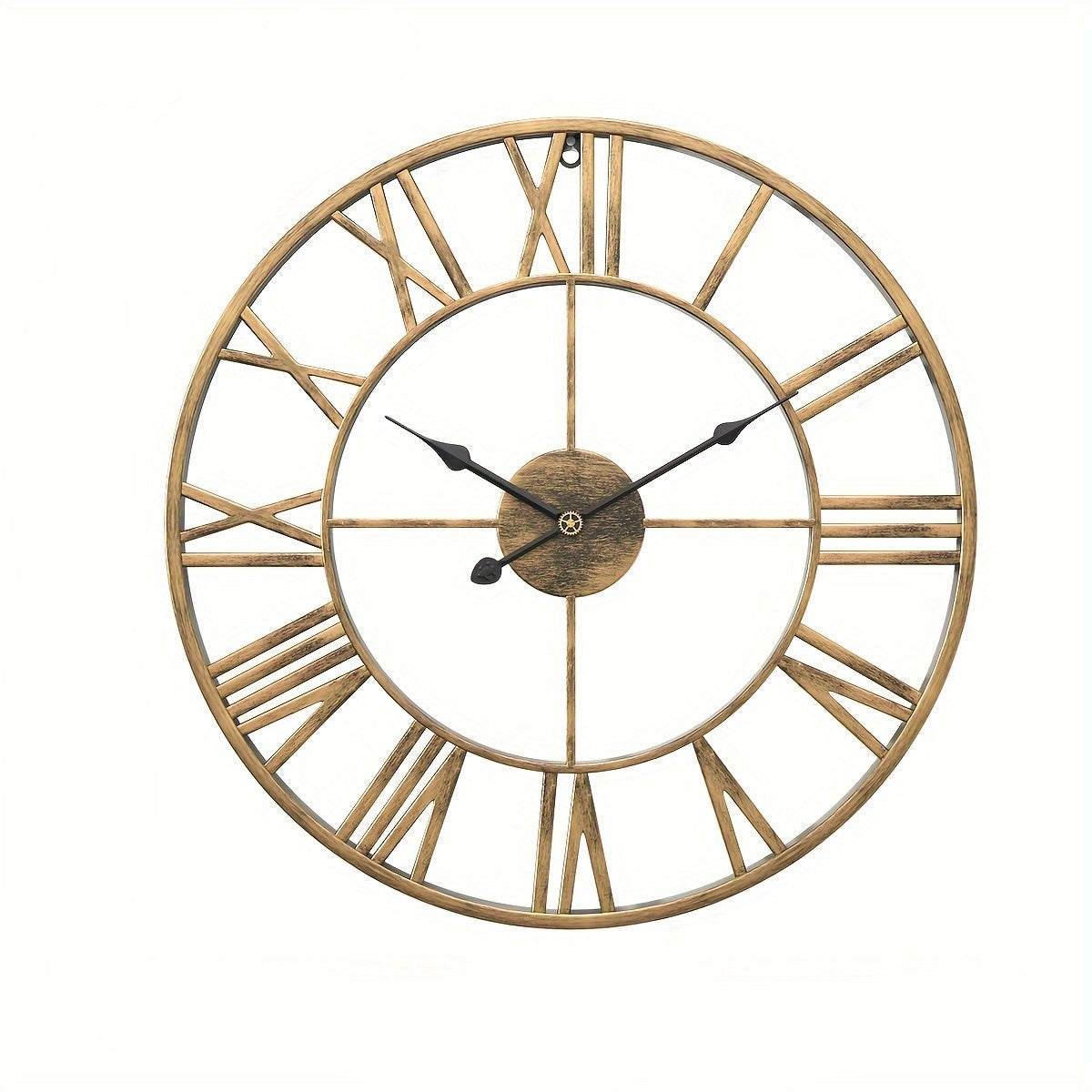 Serenetime Classic Round Wall Clock — Metal Frame, 30cm Diameter, Silent Sweep