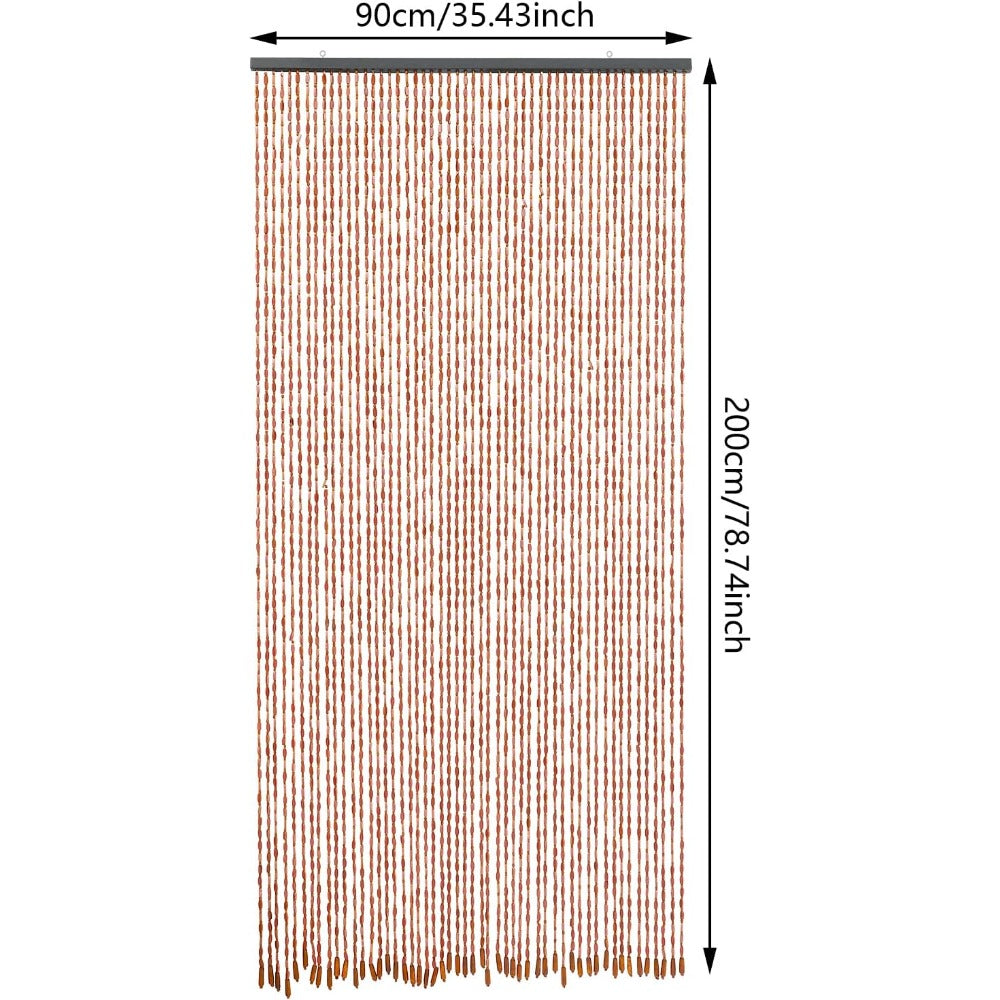 Pearl Bamboo Bead Curtain — Lightweight Natural Bead Divider